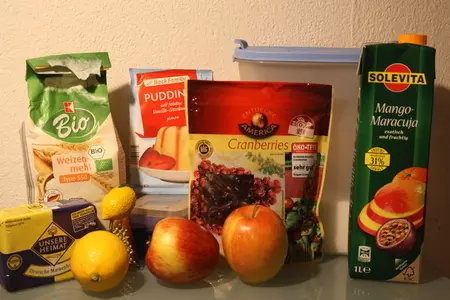Яблочно-клюквенный пирог    знакомый незнакомец от манюши: шаг 1