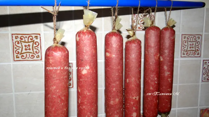 Колбаса домашняя вкусная: шаг 9