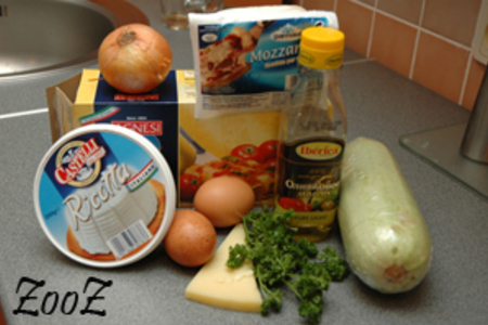 Каннеллони с кабачково-сырной начинкой: шаг 1