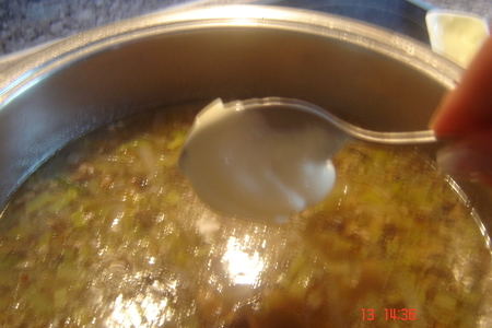 Сырный суп с пореем и шампиньонами: шаг 4