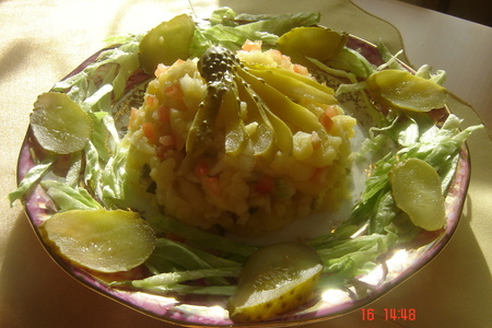 Салат картофельный с солёными огурчиками: шаг 6