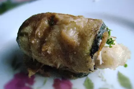 Кабачковые рулетики с рыбой и сыром: шаг 4