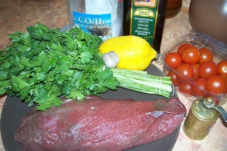 Страчетти, салат из говядины- гриль: шаг 1