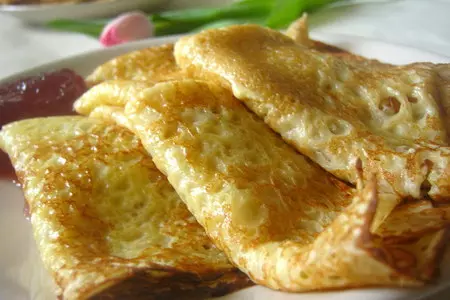 Заварные блины на молоке: шаг 7