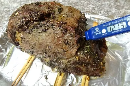 Ароматный, жареный, кусок мяса: шаг 4