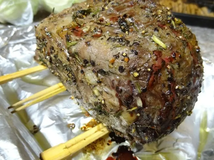 Ароматный, жареный, кусок мяса: шаг 5
