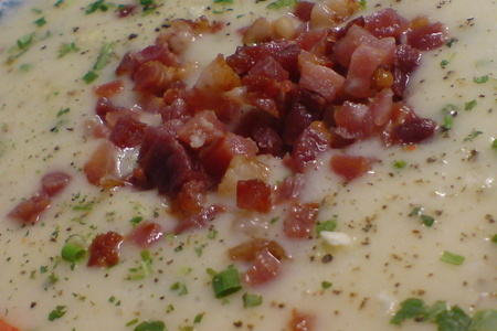 Суп-пюре из белых корешков с беконом: шаг 6