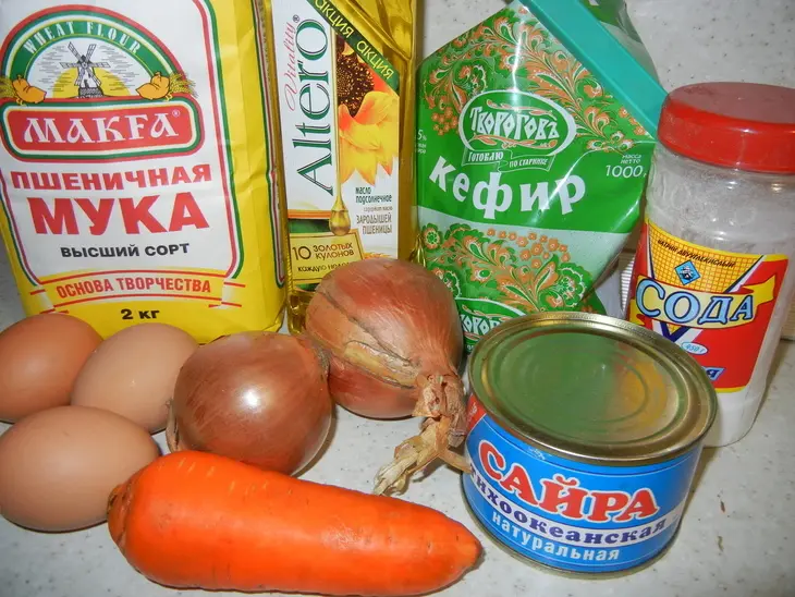 Пирог рыбный «офицерская жена» (фм «доброе утро, родной»): шаг 1