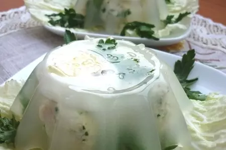 Заливное "замуровали рыбку": шаг 7