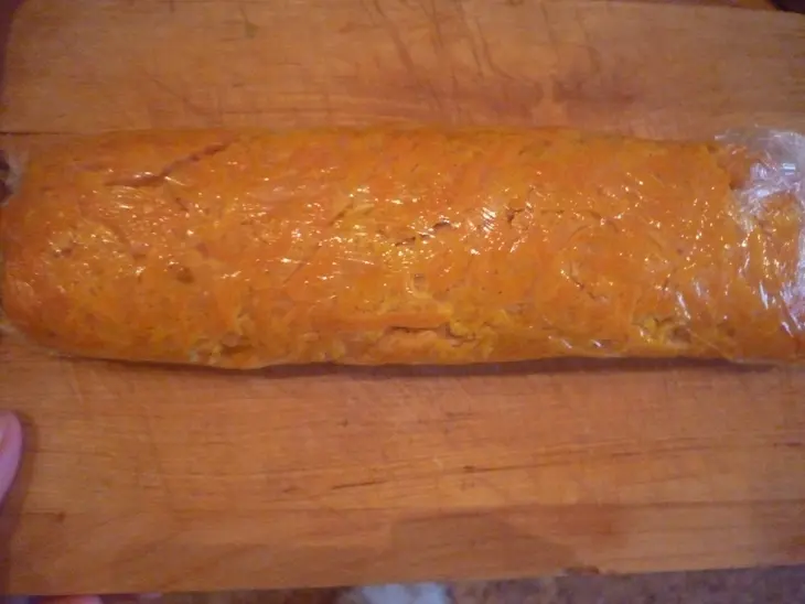 Морковный рулет с творожным сыром: шаг 7