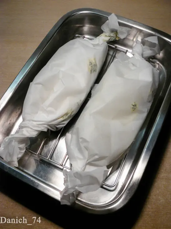 Голец en papillote: шаг 3