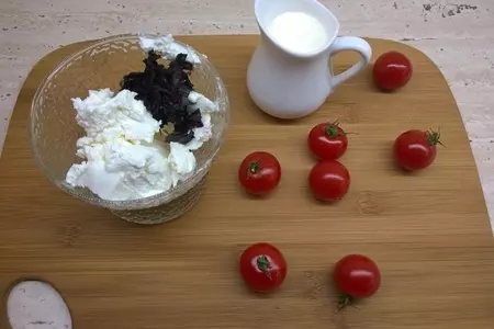 Черри с козьим сыром: шаг 1