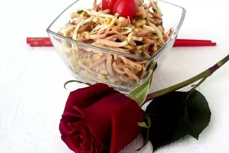 Салат с кальмаром и овощами.: шаг 7