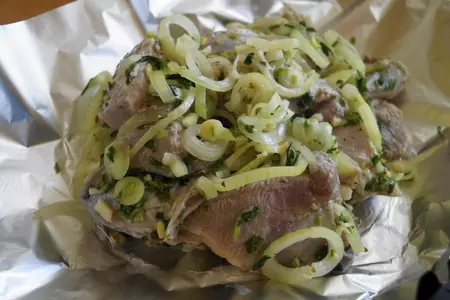 Свинина в нежном лимонном маринаде с картофельными дольками в итальянском стиле: шаг 3
