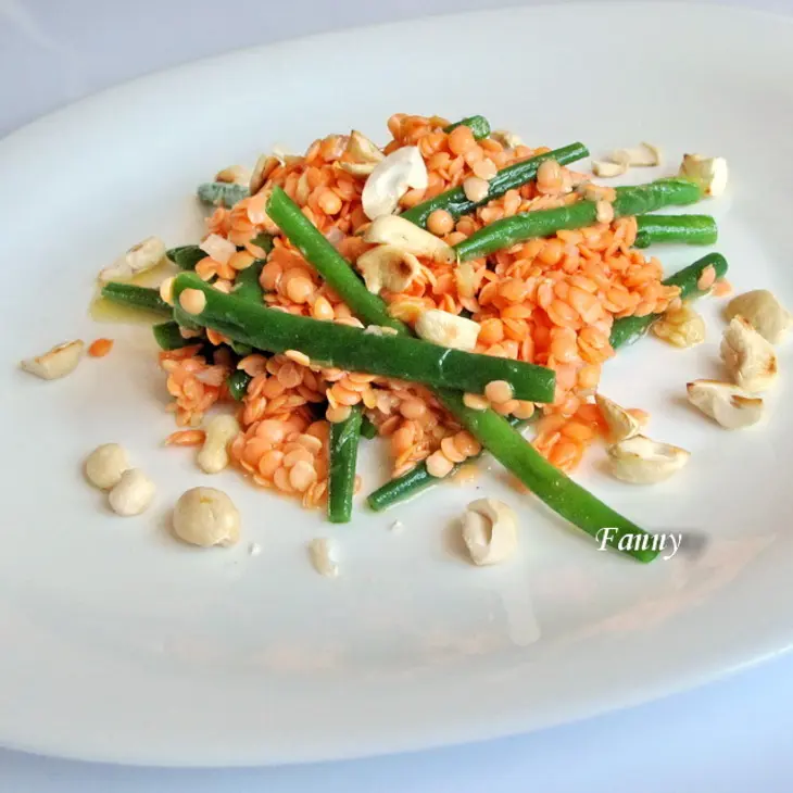 Салат из стручковой фасоли и красной чечевицы: шаг 8