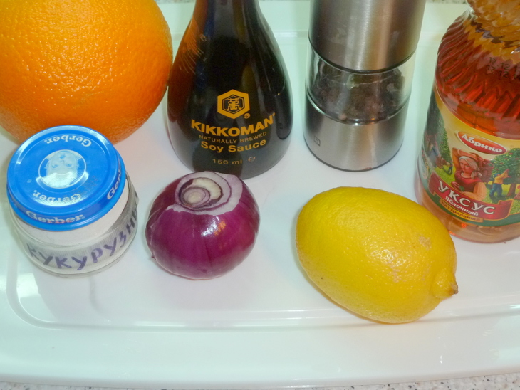 Канапе с креветками и грейпфрутом с кисло-сладким соусом: шаг 1