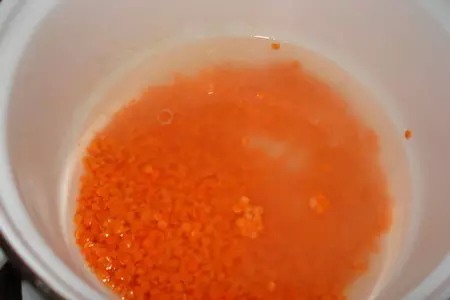 Каша из чечевицы с овсяными хлопьями: шаг 2