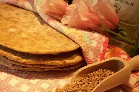 Лепешки из цельнозерновой муки с пророщенной пшеницей: шаг 6