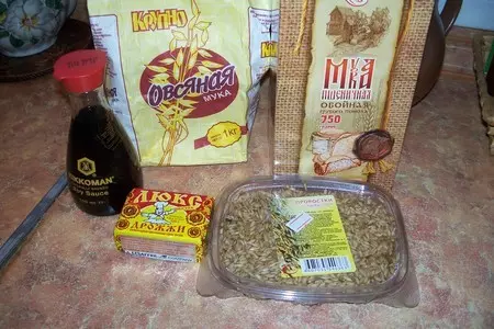Хлеб овсяный с соевым соусом "kikkoman": шаг 1