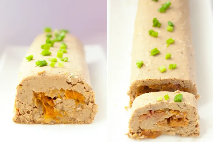 Нутово-печеночный паштет с яркой начинкой из кураги: шаг 5