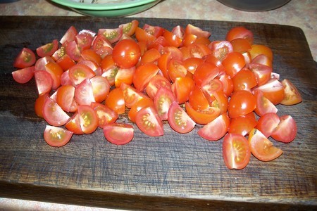 Салат из рисовой лапши с томатами черри и базаликом: шаг 4