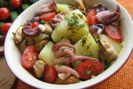Тёплый салат с картофелем и осьминогом: шаг 6