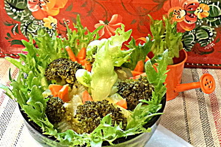 Теплый салат с брокколи, сельдереем, кабачком и чесночком!: шаг 8