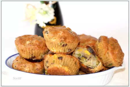 Маффины  постные, пестрые и очень вкусные: шаг 9