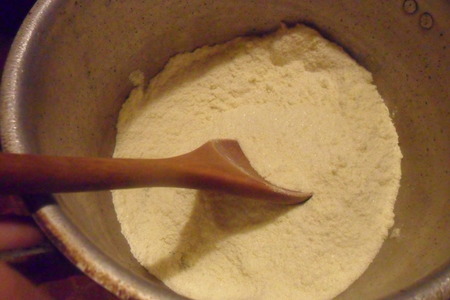 Кукурузно-кокосовый заварной кекс: шаг 1