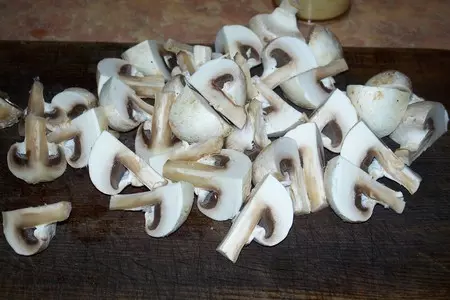 Творожный киш с кабачками и шампиньонами: шаг 4