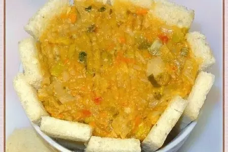 Хлебный бочонок с овощами: шаг 6