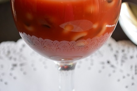 Холодный томатно-фасолевый суп со шпинатом и мятой. : шаг 4