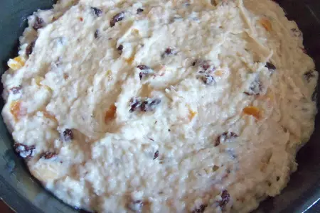 Овсяный пирог на яблочном отваре с сухофруктами: шаг 4