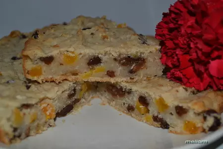 Овсяный пирог на яблочном отваре с сухофруктами: шаг 5