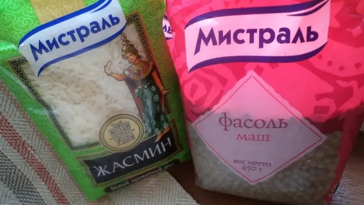 Рисовые корзиночки с фасолью "маш", с салатом и осьминожками!: шаг 1