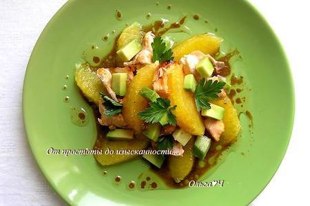 Салат с лососем-гриль, апельсином и авокадо: шаг 7