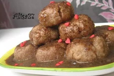 Пирожные "шарики с кофейным кремом"  фм (моя иллюстрация к интересному рецепту): шаг 6
