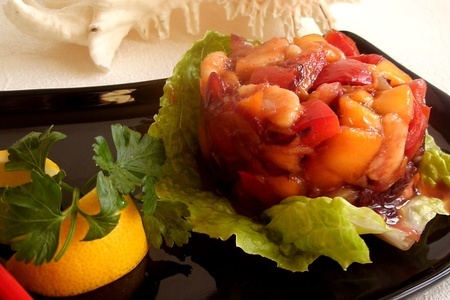 Экзотический салат из редиччио с манго и острой заправкой.: шаг 6