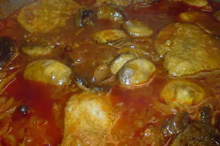 Мясо,жареное по-венгерски//фм моя иллюстрация к интересному рецепту: шаг 8
