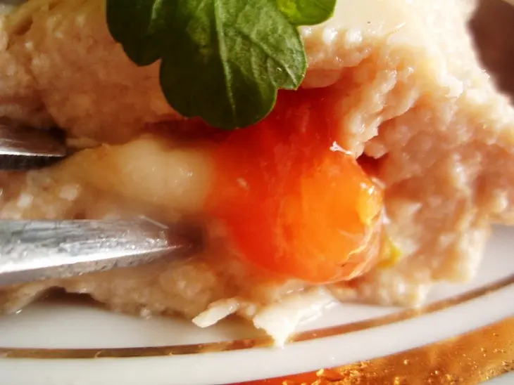 Куриные грудки, фаршированные сыром и помидорами. фм « моя иллюстрация к рецепту».: шаг 8