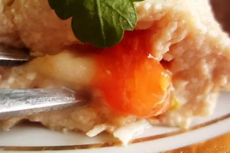 Куриные грудки, фаршированные сыром и помидорами. фм « моя иллюстрация к рецепту».: шаг 8