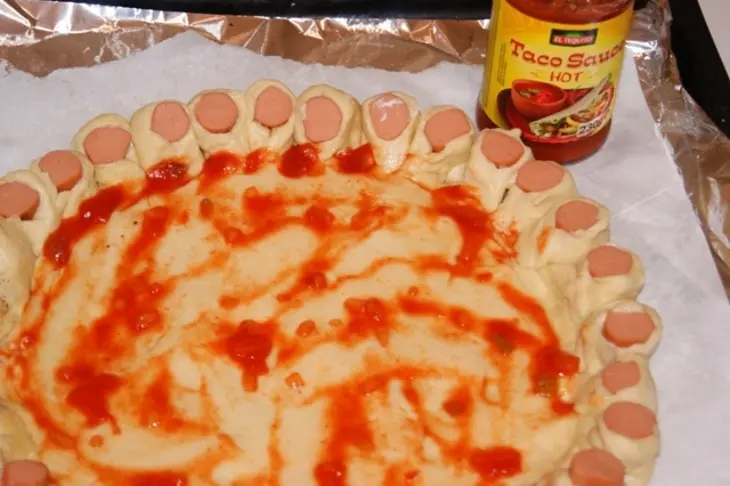 Нарядный пирог с курицей: шаг 3