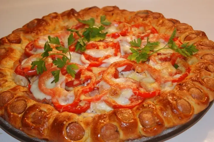 Нарядный пирог с курицей: шаг 9