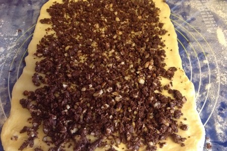 Дрожжевой пирог с шоколадом . : шаг 7