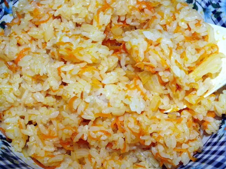Тилапия с винными грушами на рисовой подушке: шаг 5