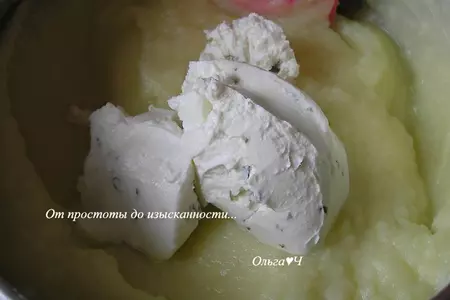 Картофельное пюре с зеленью и творожным сыром: шаг 4