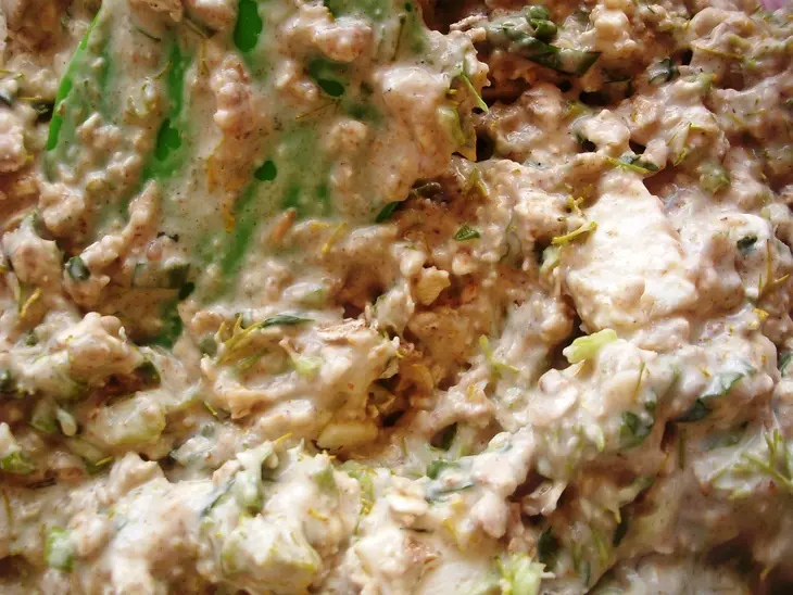 Мультизлаковый пирог-запеканка с сыром, шпинатом и зеленью.: шаг 3