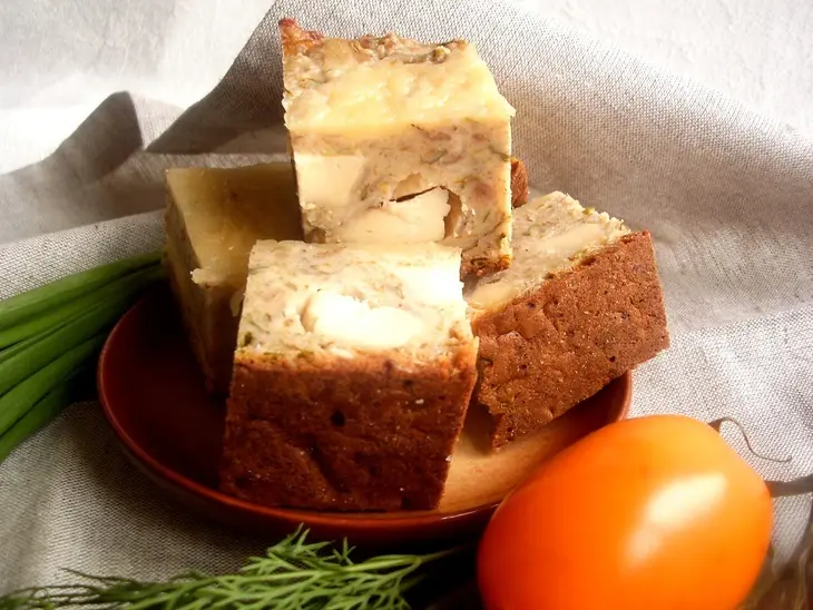 Мультизлаковый пирог-запеканка с сыром, шпинатом и зеленью.: шаг 5