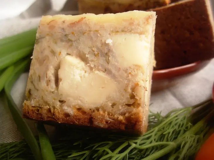 Мультизлаковый пирог-запеканка с сыром, шпинатом и зеленью.: шаг 7