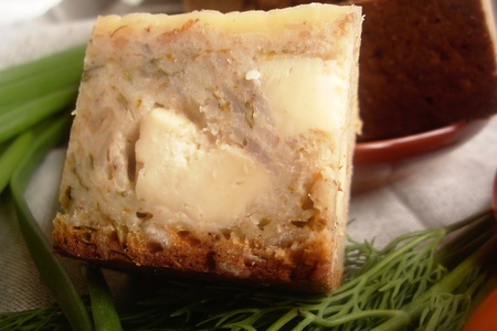 Мультизлаковый пирог-запеканка с сыром, шпинатом и зеленью.: шаг 7
